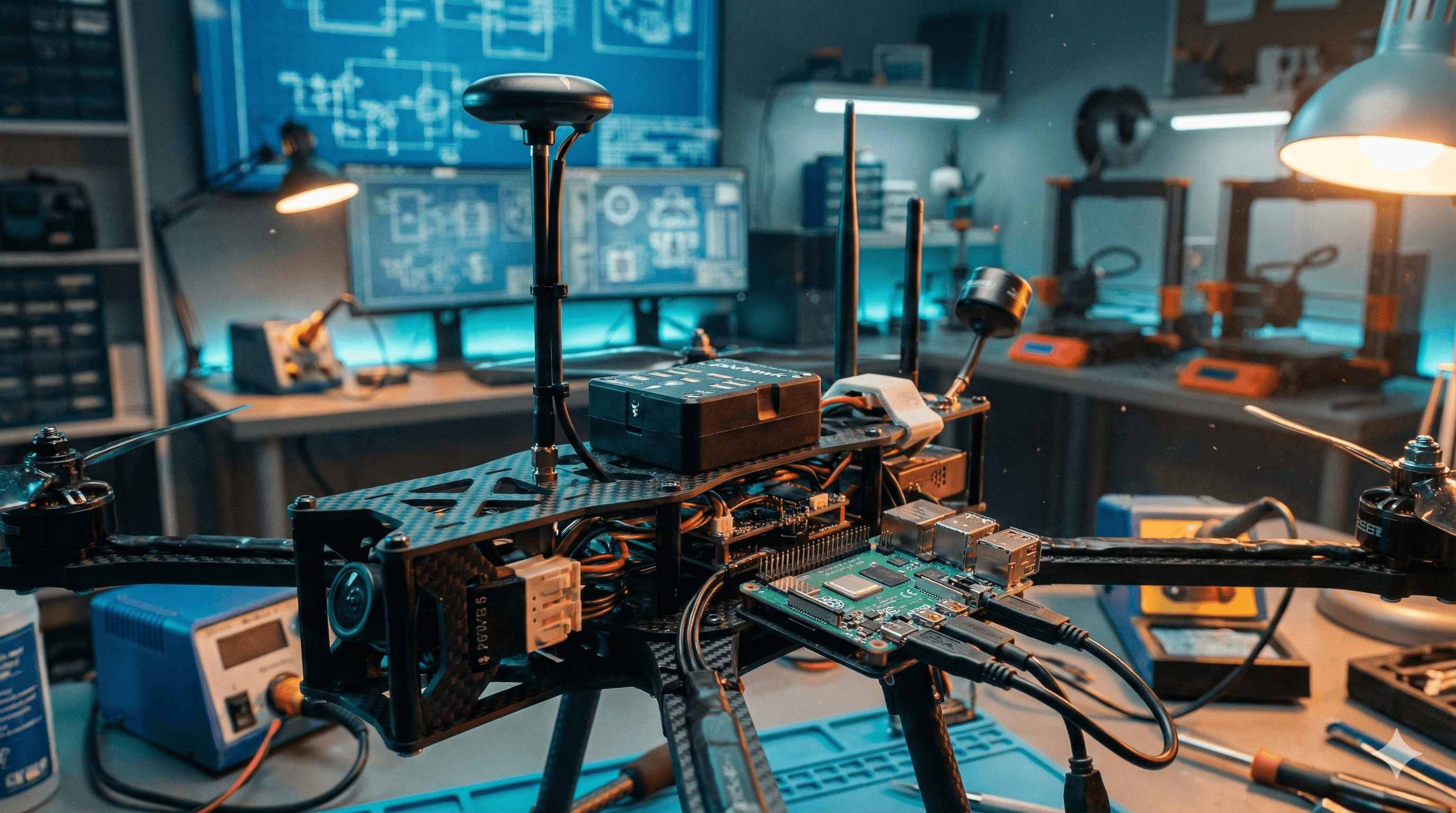 My first drone, built with the APM 2.8 flight controller. SkyOne introduced me to the fundamentals of drone technology — from components to flight principles — and gave me a hands-on foundation in UAV design.